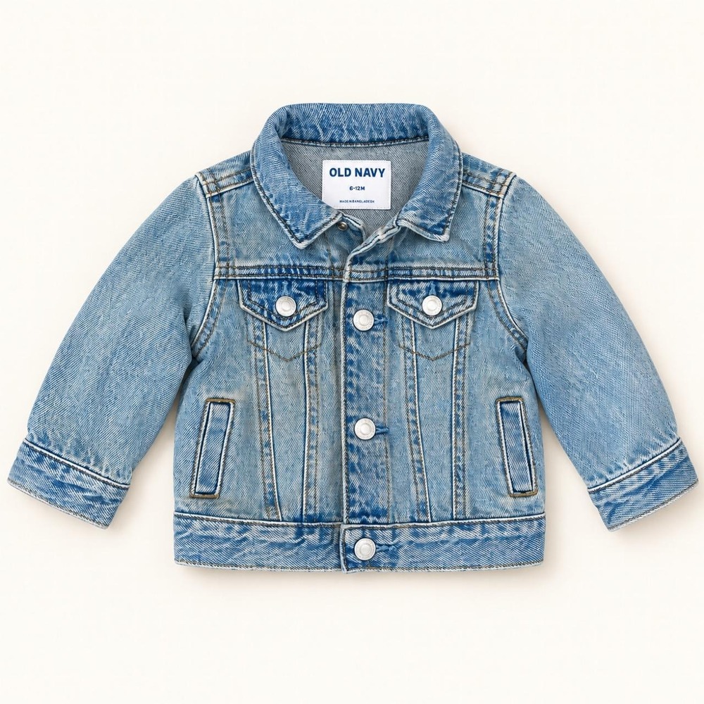 Old Navy Light Wash Baby Denim Jacket – 6–12 Months